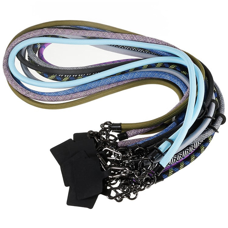 1.2m Thicken Mobile Phone Neck Shoulder Strap Anti-lost Phone Round Lanyard with Tether Tab - Purple