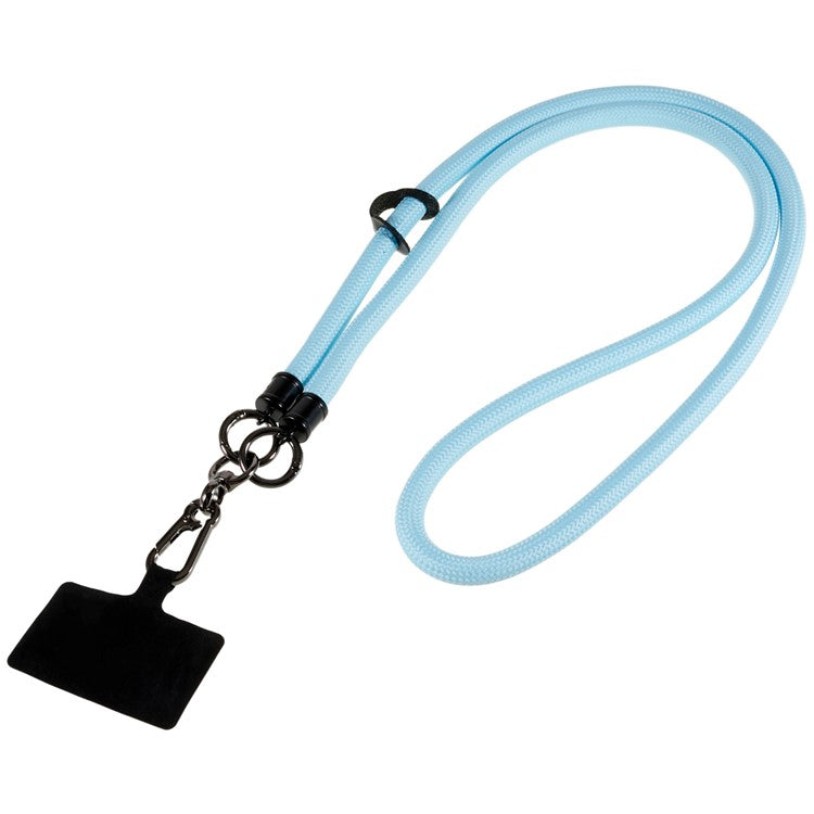 1.2m Thicken Mobile Phone Neck Shoulder Strap Anti-lost Phone Round Lanyard with Tether Tab - Light Blue