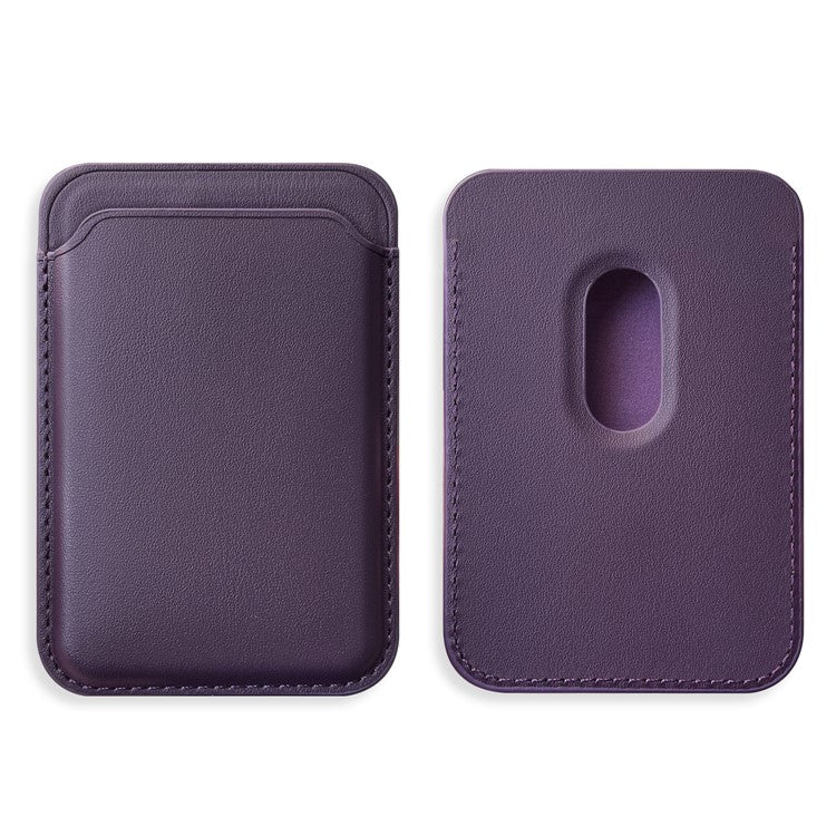 Magnetic Phone Wallet Secure Credit Card Holder Compatible with MagSafe for Back Of Phone - Dark Purple