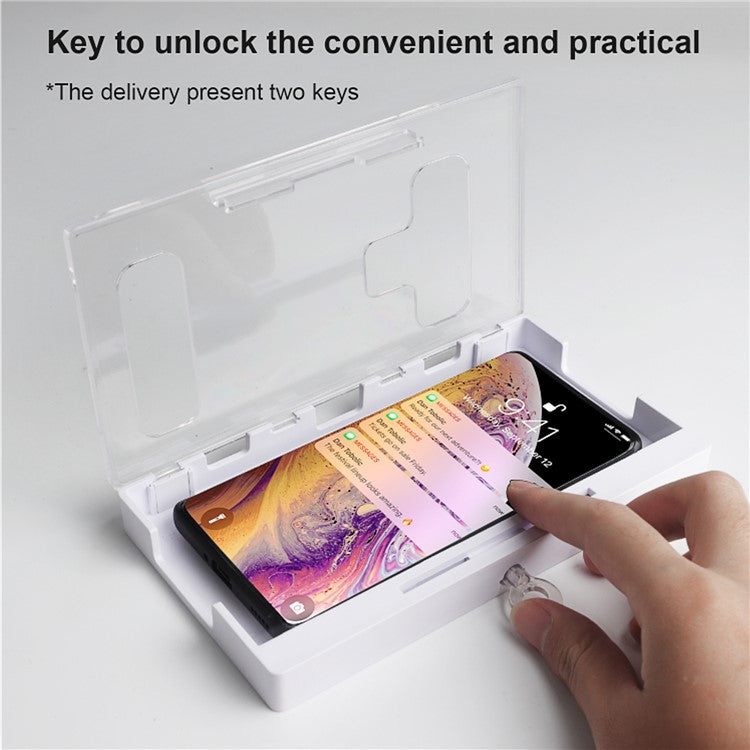 Portable Phone Lock Box Self-Control Locker for Kids Students Adults Focus, Self-Discipline Mobile Phone Box with 2 Keys