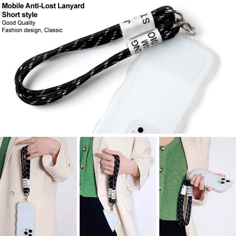 IMAK Phone Wrist Strap Detachable Cellphone Lanyard Anti-lost Wristlet Strap with Phone Patch, Short Style - Black