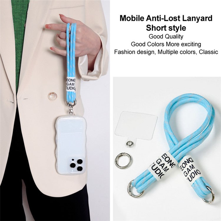 IMAK Phone Wrist Strap Detachable Cellphone Lanyard Anti-lost Wristlet Strap with Phone Patch, Short Style - Blue