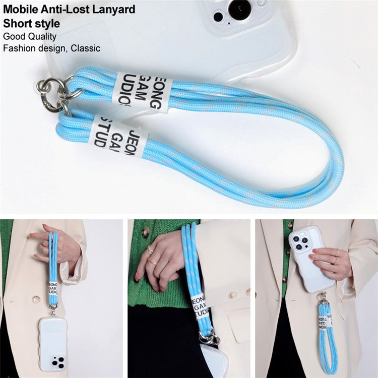 IMAK Phone Wrist Strap Detachable Cellphone Lanyard Anti-lost Wristlet Strap with Phone Patch, Short Style - Blue