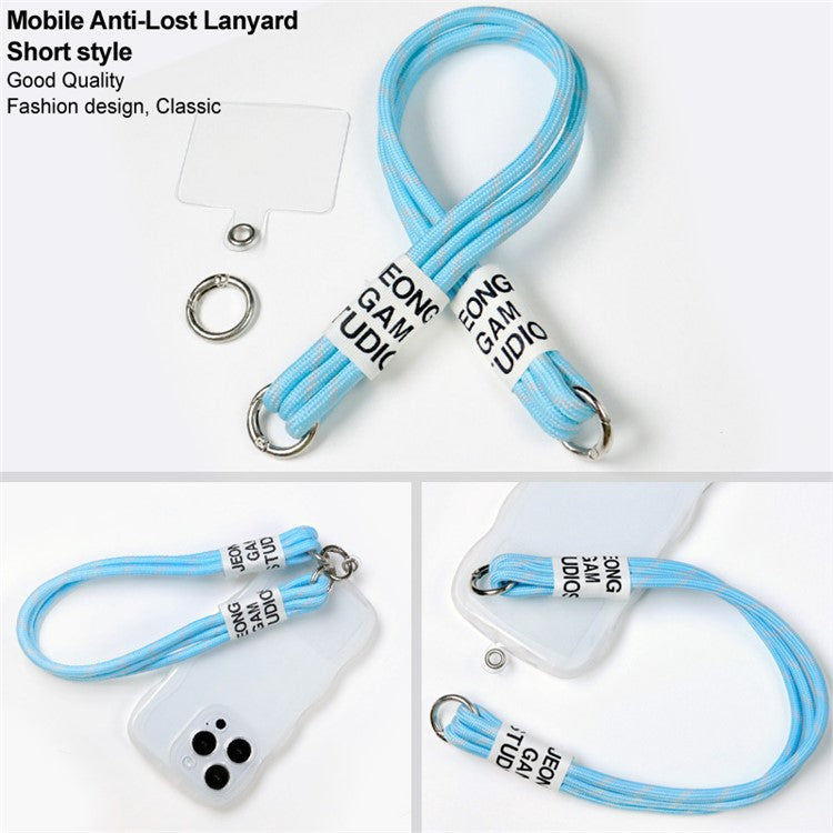 IMAK Phone Wrist Strap Detachable Cellphone Lanyard Anti-lost Wristlet Strap with Phone Patch, Short Style - Blue