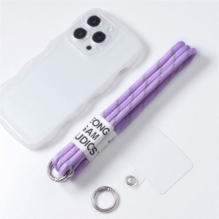 IMAK Phone Wrist Strap Detachable Cellphone Lanyard Anti-lost Wristlet Strap with Phone Patch, Short Style - Purple