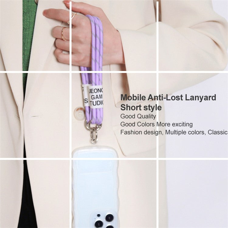 IMAK Phone Wrist Strap Detachable Cellphone Lanyard Anti-lost Wristlet Strap with Phone Patch, Short Style - Purple