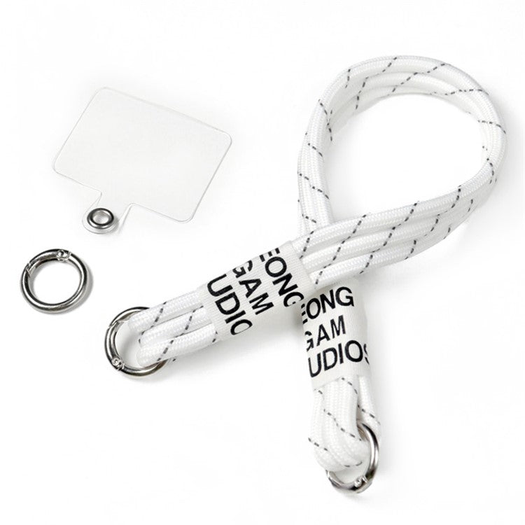 IMAK Phone Wrist Strap Detachable Cellphone Lanyard Anti-lost Wristlet Strap with Phone Patch, Short Style - White