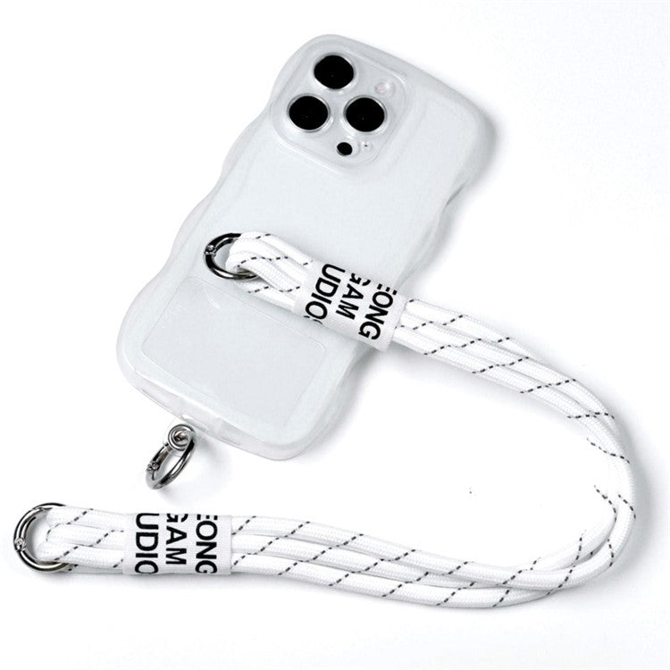 IMAK Phone Wrist Strap Detachable Cellphone Lanyard Anti-lost Wristlet Strap with Phone Patch, Short Style - White