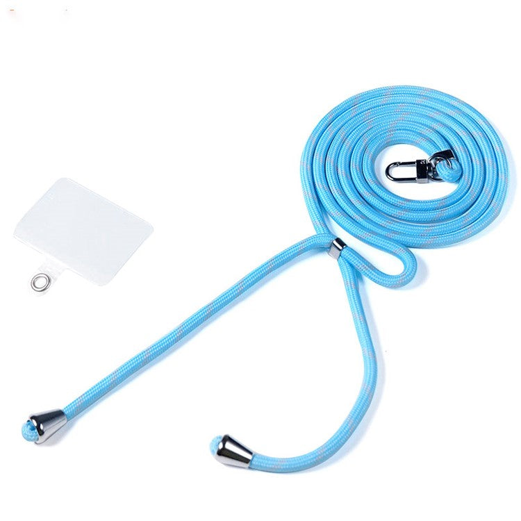 IMAK 150cm Universal Mobile Phone Lanyard Crossbody Strap Neck Rope with Transparent Patch, Long Style - Sky Blue