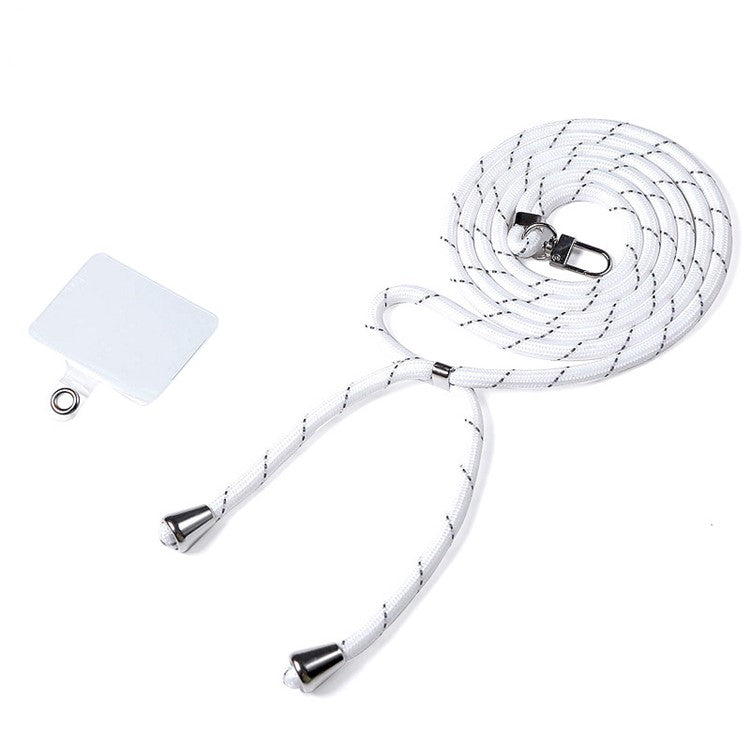 IMAK 150cm Universal Mobile Phone Lanyard Crossbody Strap Neck Rope with Transparent Patch, Long Style - White