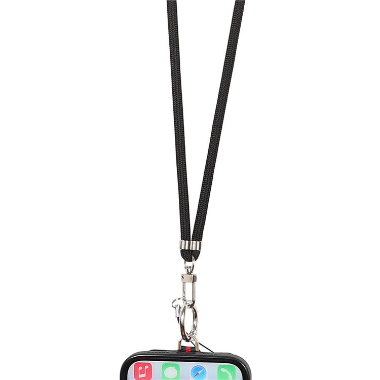 Universal Mobile Phone Lanyard Crossbody Shoulder Strap Adjustable Cell Phone Neck Hanging Rope - Black