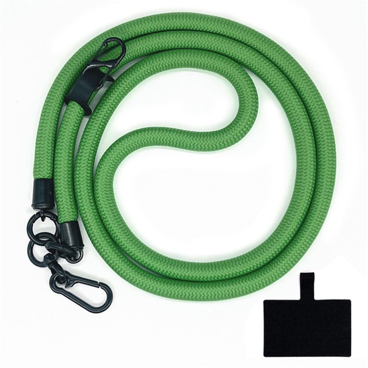 10mm Crossbody Phone Lanyard Polyester Anti-Lost Neck Hanging Strap with Tether Tab - Grass Green