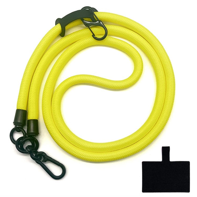 10mm Universal Phone Lanyard Neck Strap Polyester Hanging Rope with Tether Tab - Yellow