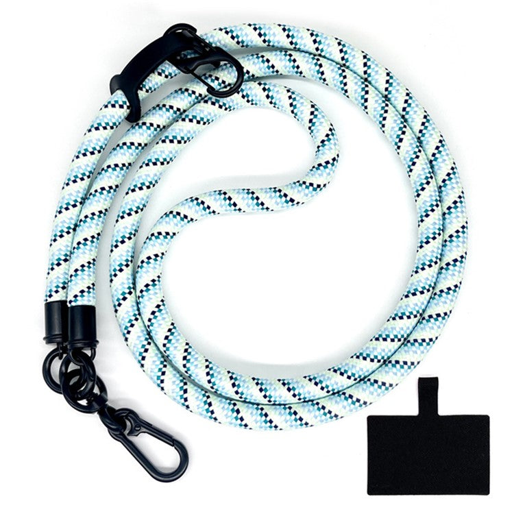 10mm Universal Phone Lanyard Neck Strap Polyester Hanging Rope with Tether Tab - Gradient Baby Blue