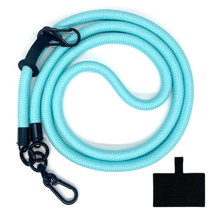 10mm Universal Phone Lanyard Anti-Lost Smartphone Neck Strap Polyester Crossbody Rope with Tether Tab - Baby Blue