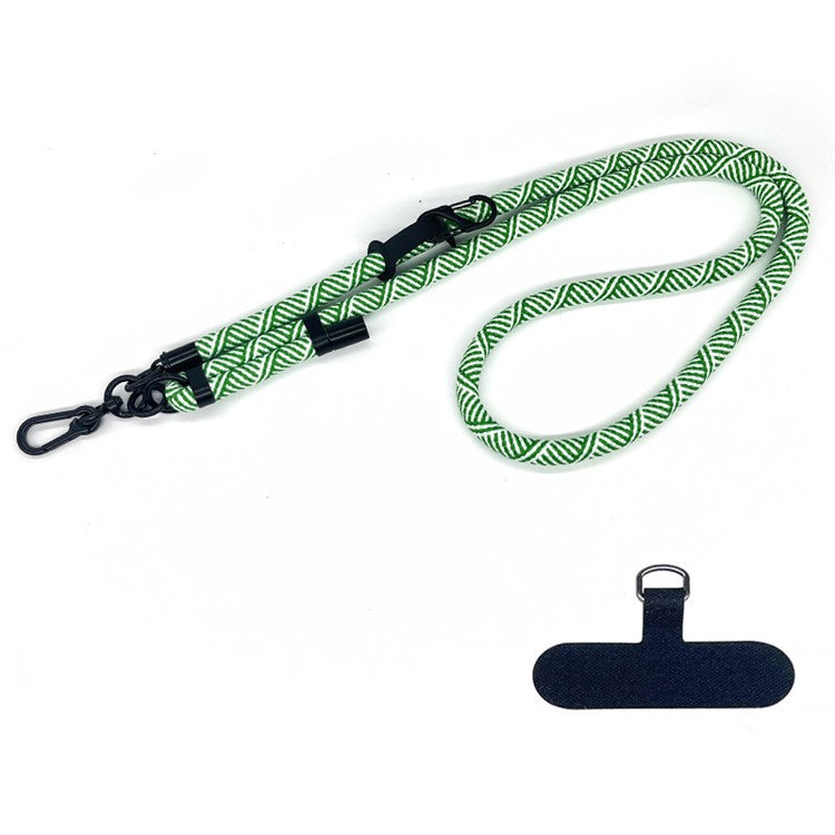 10mm Thick Rope Adjustable Polyester Neck / Shoulder Lanyard Phone Carrying Strap - Style 9