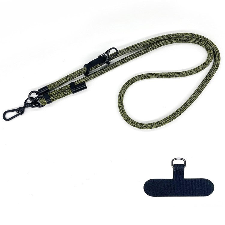 10mm Thick Rope Adjustable Polyester Neck / Shoulder Lanyard Phone Carrying Strap - Style 23