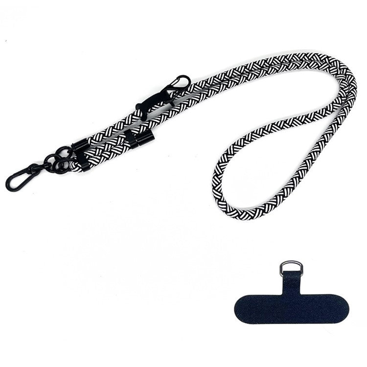 10mm Thick Rope Adjustable Polyester Neck / Shoulder Lanyard Phone Carrying Strap - Style 6