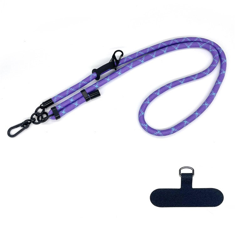 10mm Thick Rope Adjustable Polyester Neck / Shoulder Lanyard Phone Carrying Strap - Style 10