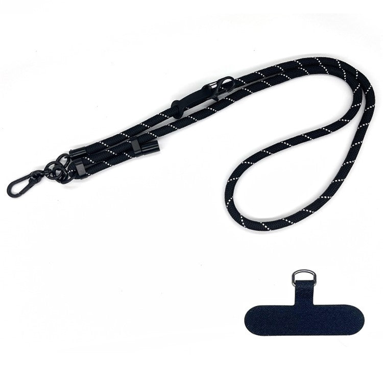 10mm Thick Rope Adjustable Polyester Neck / Shoulder Lanyard Phone Carrying Strap - Style 16