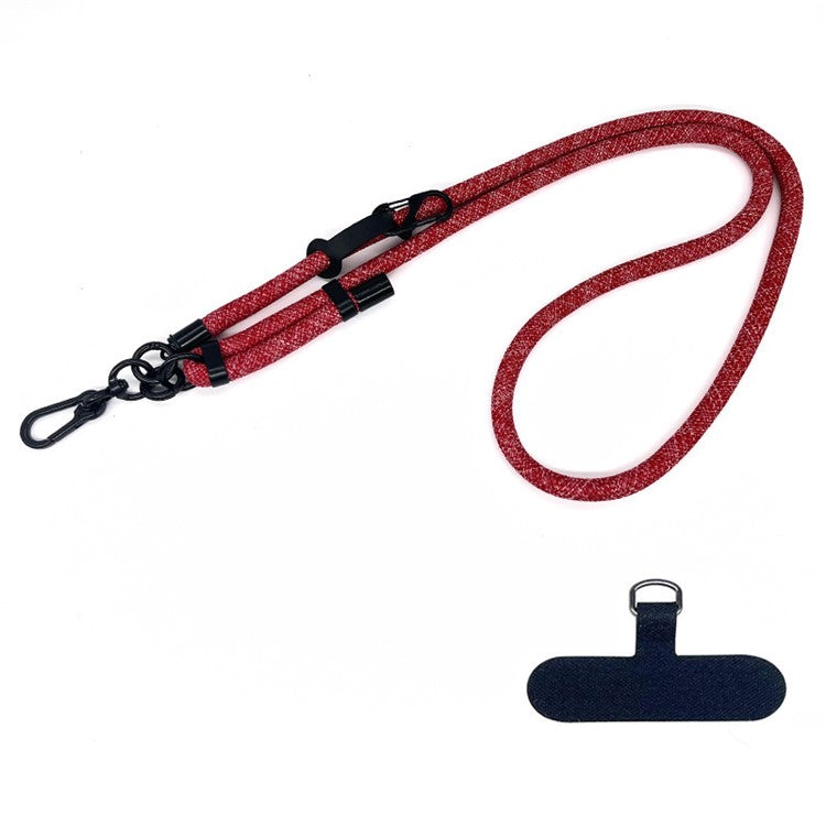 10mm Thick Rope Adjustable Polyester Neck / Shoulder Lanyard Phone Carrying Strap - Style 8