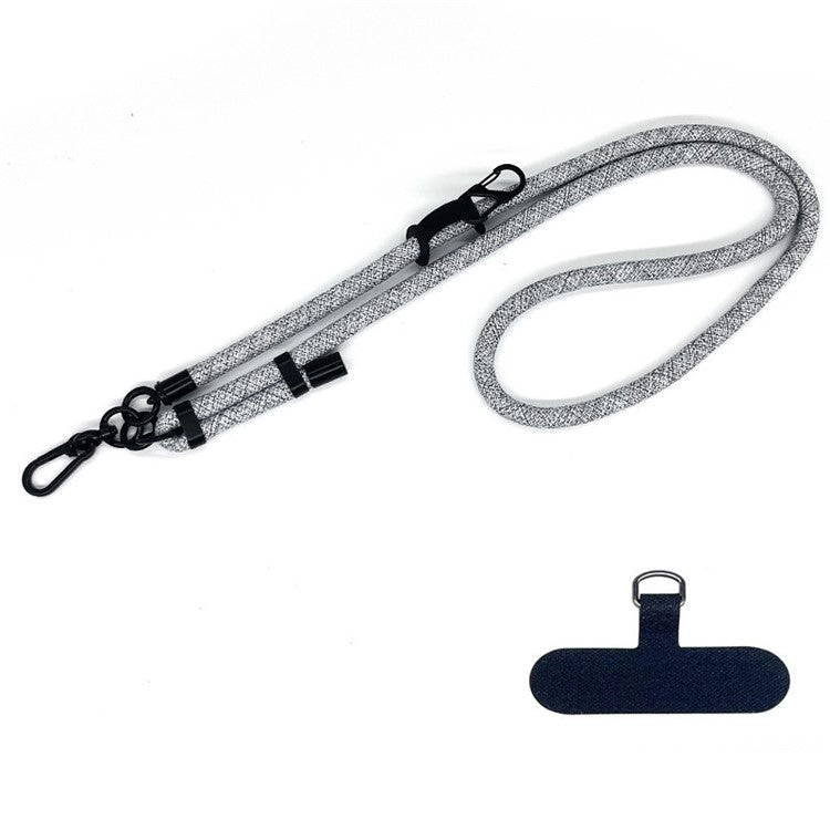 10mm Thick Rope Adjustable Polyester Neck / Shoulder Lanyard Phone Carrying Strap - Style 24