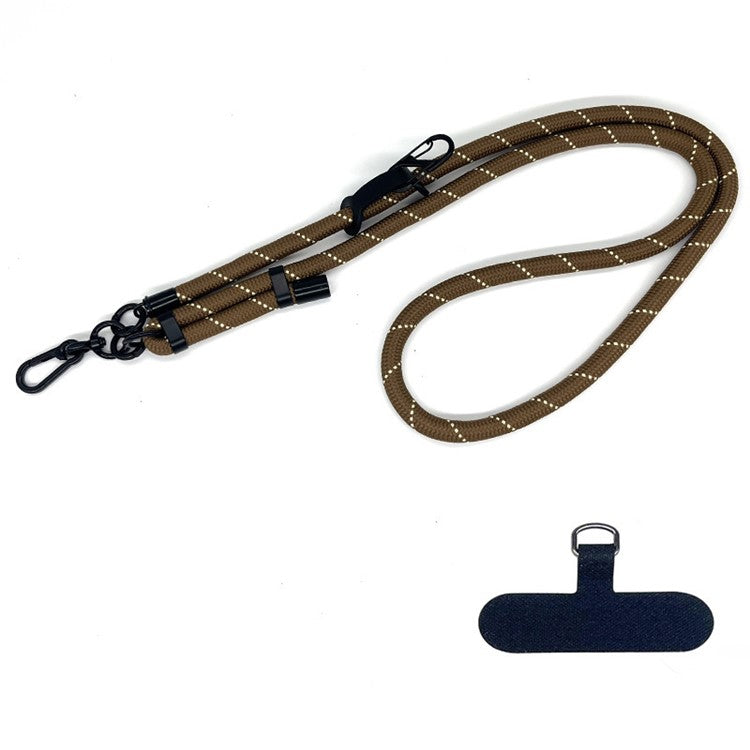 10mm Thick Rope Adjustable Polyester Neck / Shoulder Lanyard Phone Carrying Strap - Style 17