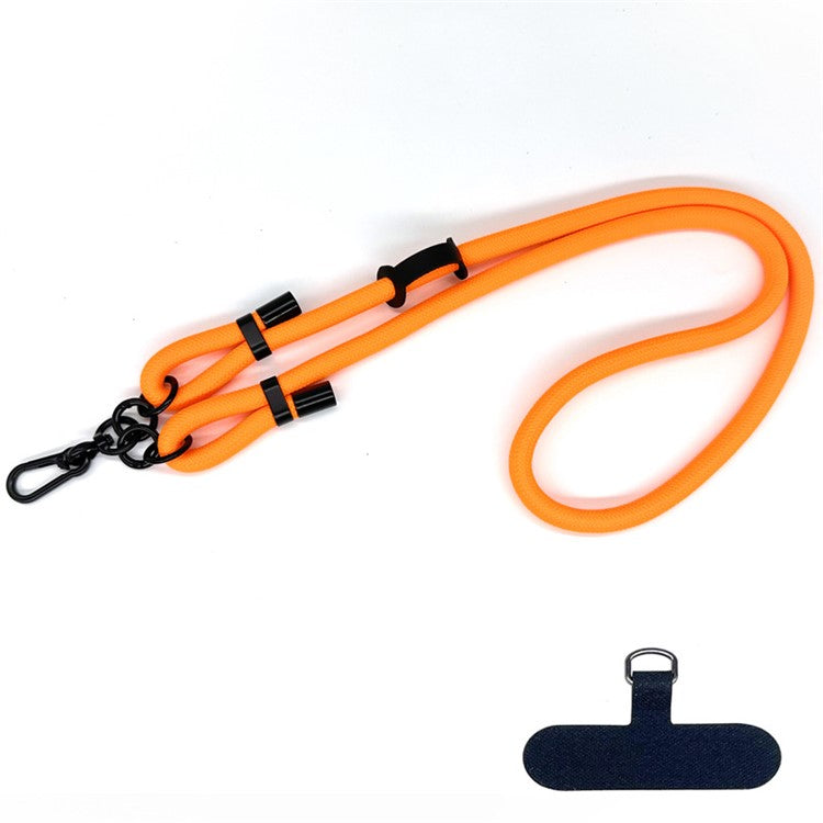 10mm Round Rope Adjustable Polyester Neck / Shoulder Lanyard Anti-fall Phone Carrying Strap - Style 37