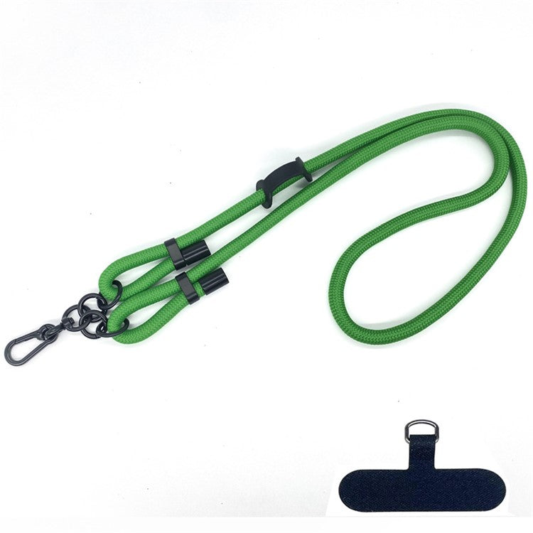 10mm Round Rope Adjustable Polyester Neck / Shoulder Lanyard Anti-fall Phone Carrying Strap - Style 39