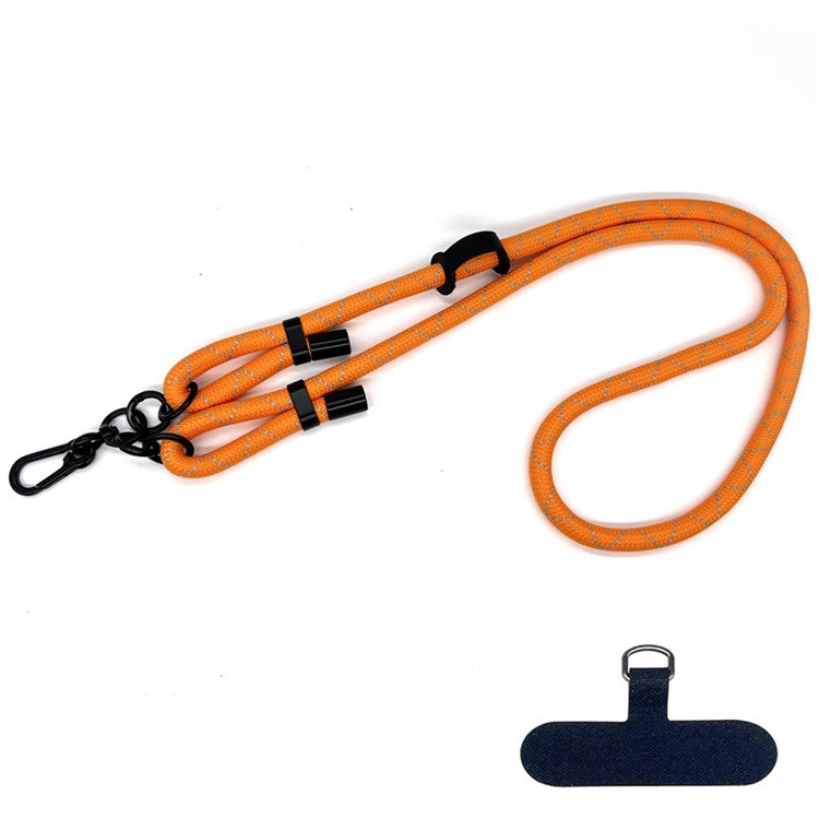 10mm Round Rope Adjustable Polyester Neck / Shoulder Lanyard Anti-fall Phone Carrying Strap - Style 52