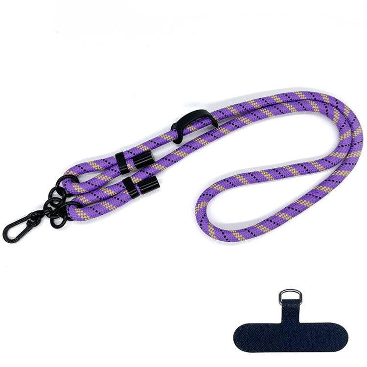 10mm Round Rope Adjustable Polyester Neck / Shoulder Lanyard Anti-fall Phone Carrying Strap - Style 51