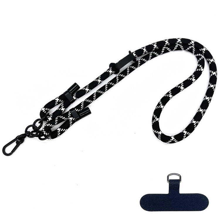 10mm Round Rope Adjustable Polyester Neck / Shoulder Lanyard Anti-fall Phone Carrying Strap - Style 30