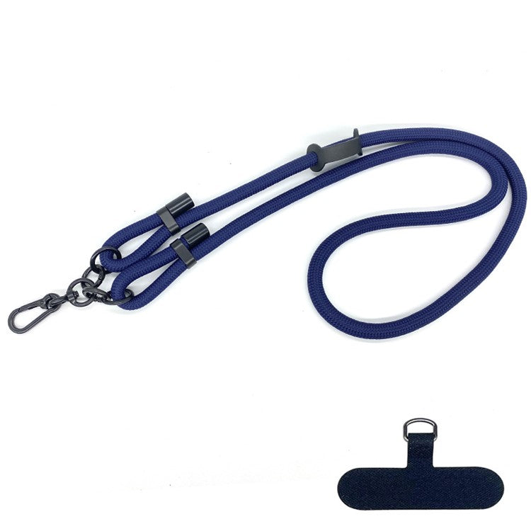 10mm Round Rope Adjustable Polyester Neck / Shoulder Lanyard Anti-fall Phone Carrying Strap - Style 41