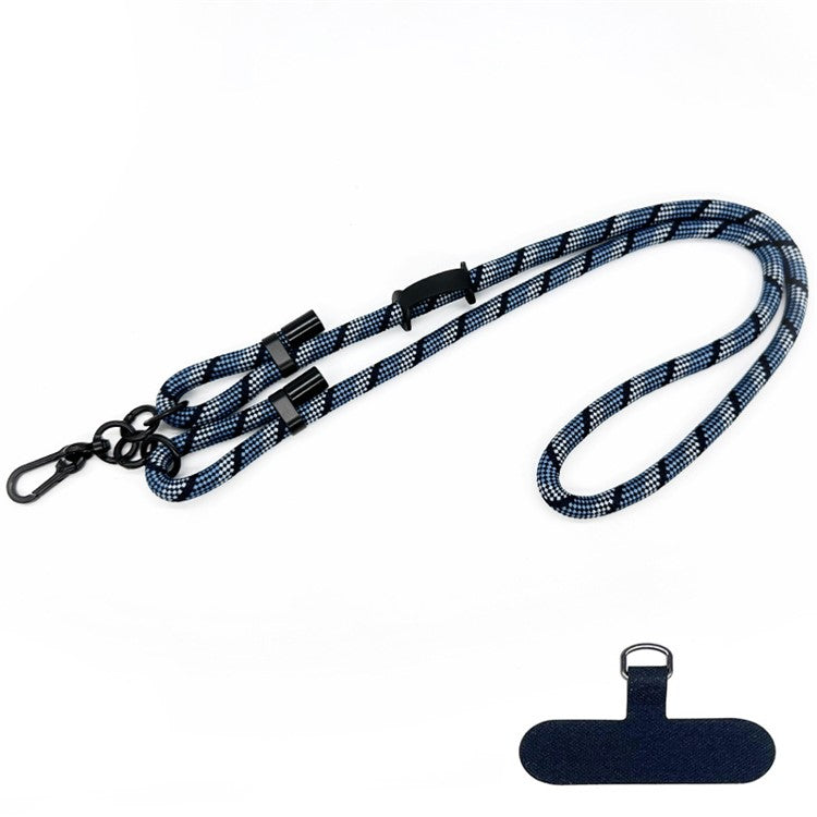 10mm Round Rope Adjustable Polyester Neck / Shoulder Lanyard Anti-fall Phone Carrying Strap - Style 35