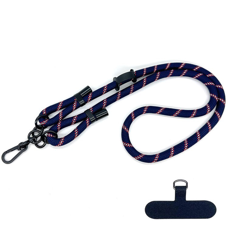 10mm Round Rope Adjustable Polyester Neck / Shoulder Lanyard Anti-fall Phone Carrying Strap - Style 48