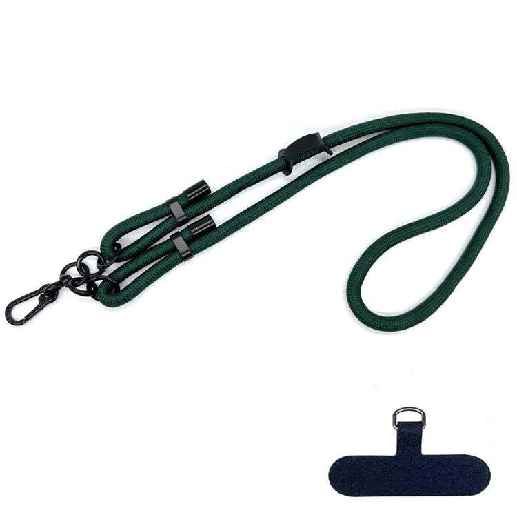 10mm Round Rope Adjustable Polyester Neck / Shoulder Lanyard Anti-fall Phone Carrying Strap - Style 40