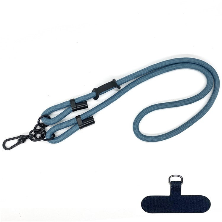 10mm Round Rope Adjustable Polyester Neck / Shoulder Lanyard Anti-fall Phone Carrying Strap - Style 44