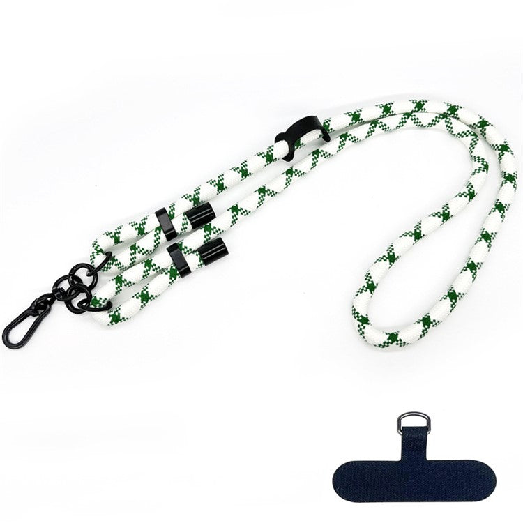 10mm Round Rope Adjustable Polyester Neck / Shoulder Lanyard Anti-fall Phone Carrying Strap - Style 33