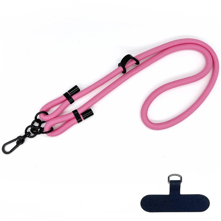 10mm Round Rope Adjustable Polyester Neck / Shoulder Lanyard Anti-fall Phone Carrying Strap - Style 34