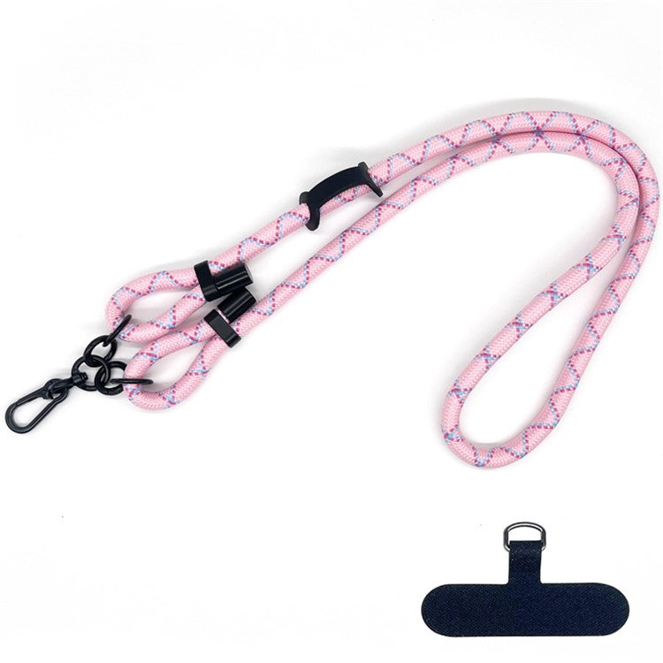 10mm Round Rope Adjustable Polyester Neck / Shoulder Lanyard Anti-fall Phone Carrying Strap - Style 31