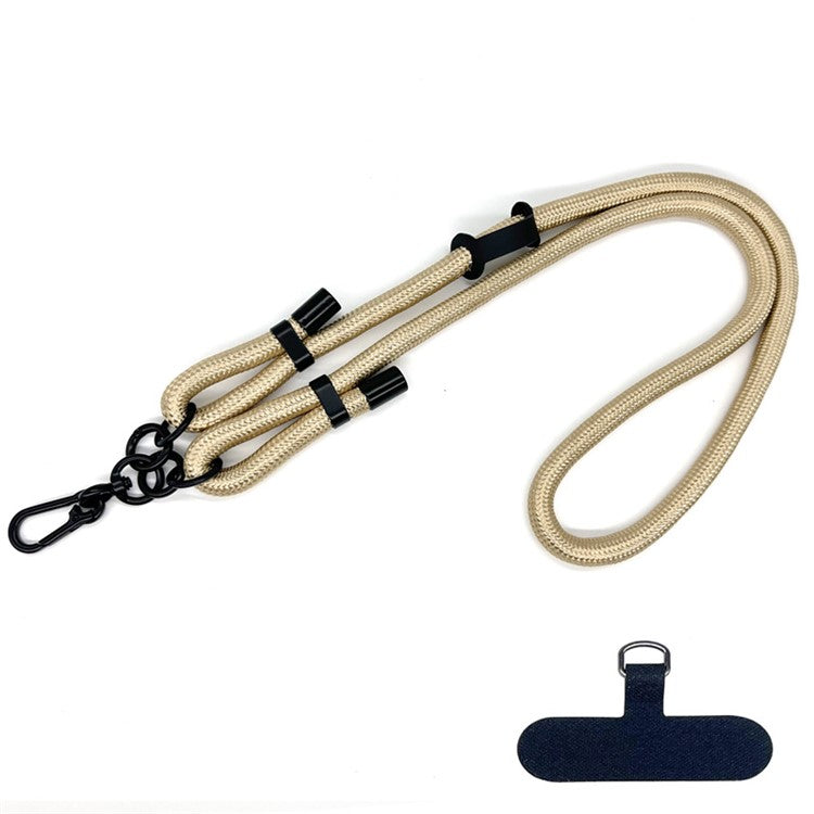 10mm Round Rope Adjustable Polyester Neck / Shoulder Lanyard Anti-fall Phone Carrying Strap - Style 45