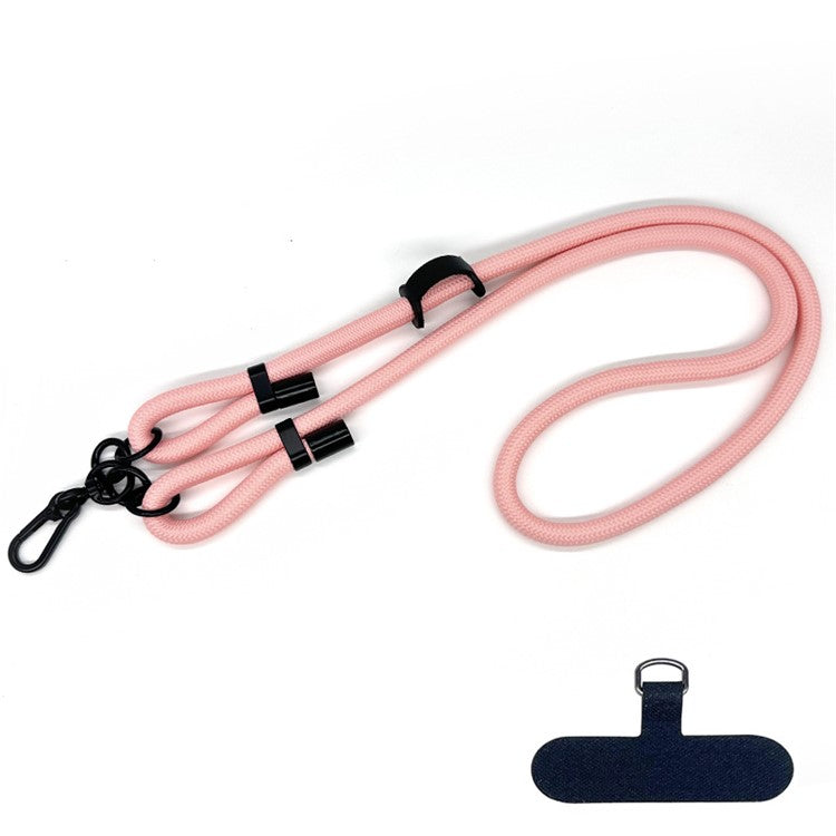 10mm Round Rope Adjustable Polyester Neck / Shoulder Lanyard Anti-fall Phone Carrying Strap - Style 46