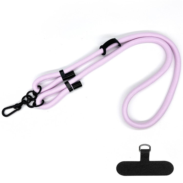 10mm Thick Polyester Rope Adjustable Neck / Shoulder Lanyard Anti-lost Phone Crossbody Carrying Strap - Style 63