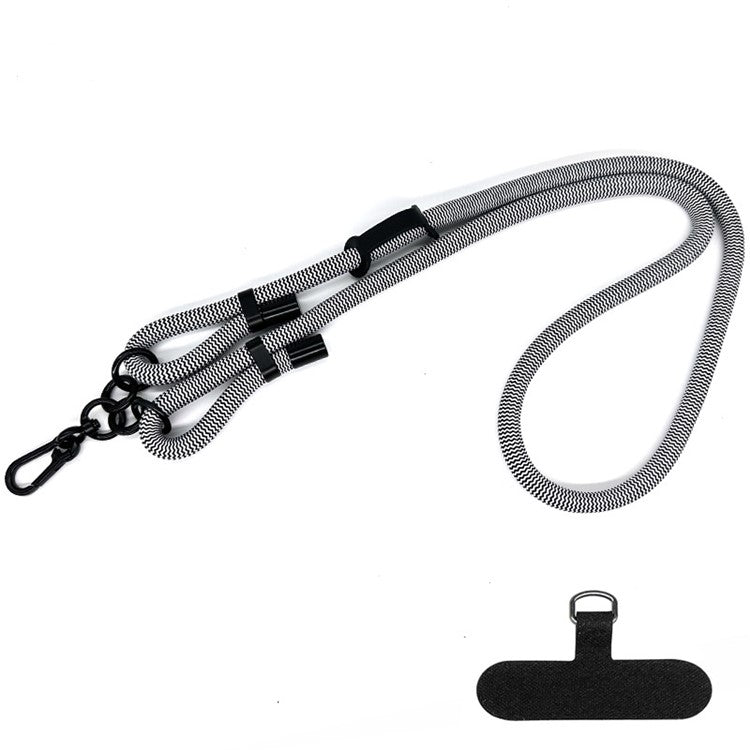 10mm Thick Polyester Rope Adjustable Neck / Shoulder Lanyard Anti-lost Phone Crossbody Carrying Strap - Style 61