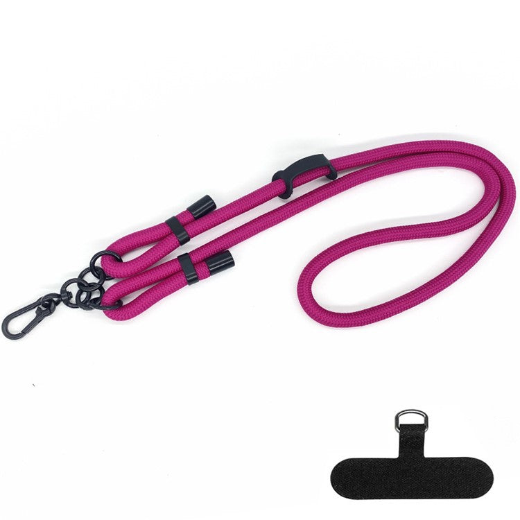 10mm Thick Polyester Rope Adjustable Neck / Shoulder Lanyard Anti-lost Phone Crossbody Carrying Strap - Style 60