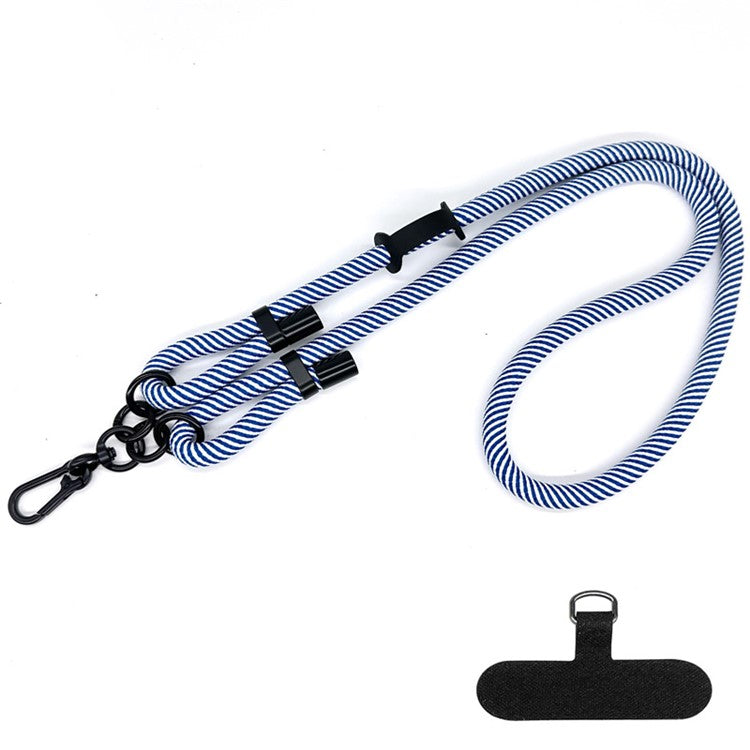 10mm Thick Polyester Rope Adjustable Neck / Shoulder Lanyard Anti-lost Phone Crossbody Carrying Strap - Style 67