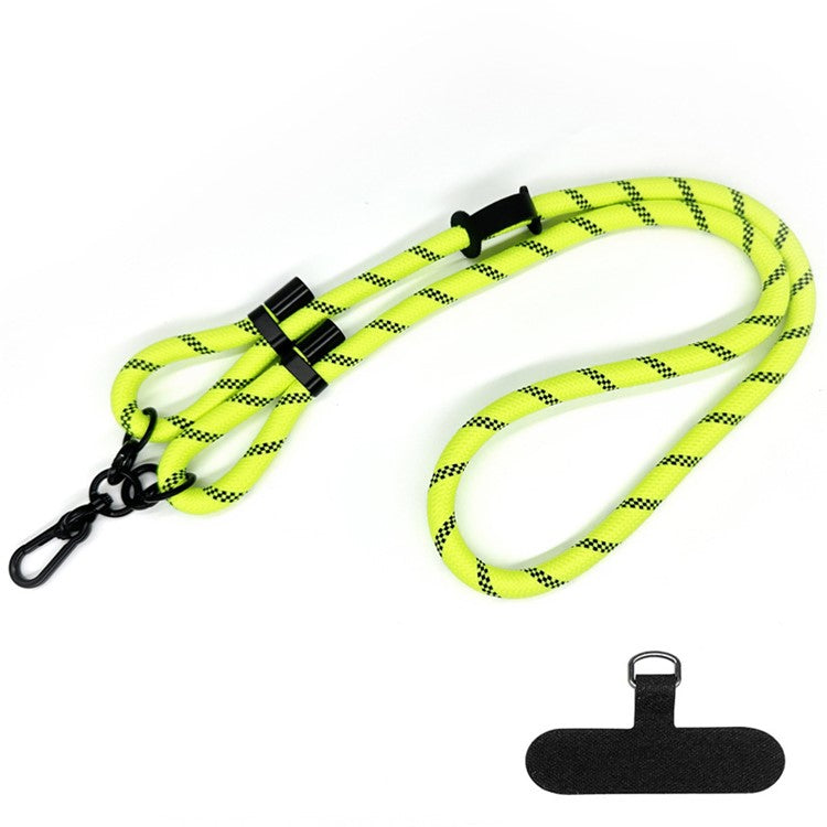 10mm Thick Polyester Rope Adjustable Neck / Shoulder Lanyard Anti-lost Phone Crossbody Carrying Strap - Style 76