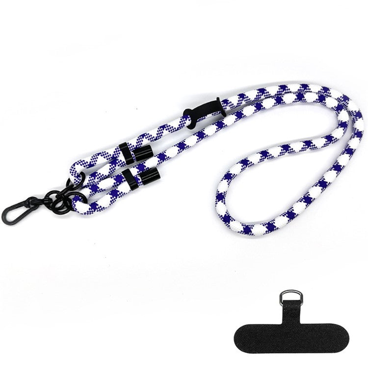 10mm Thick Polyester Rope Adjustable Neck / Shoulder Lanyard Anti-lost Phone Crossbody Carrying Strap - Style 58