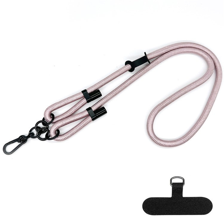 10mm Thick Polyester Rope Adjustable Neck / Shoulder Lanyard Anti-lost Phone Crossbody Carrying Strap - Style 59