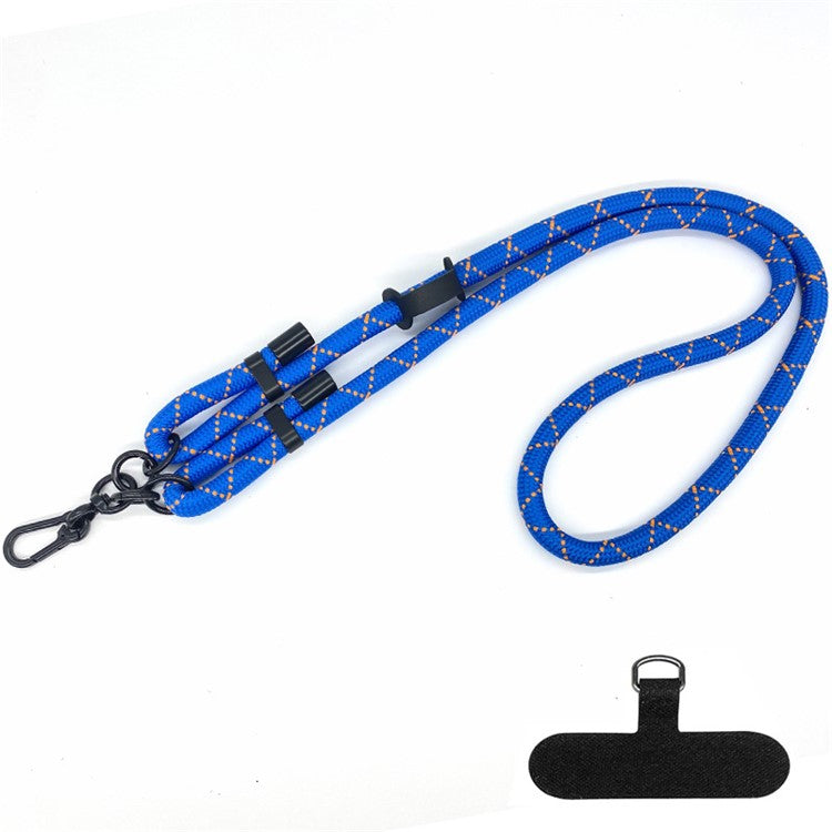 10mm Thick Polyester Rope Adjustable Neck / Shoulder Lanyard Anti-lost Phone Crossbody Carrying Strap - Style 57